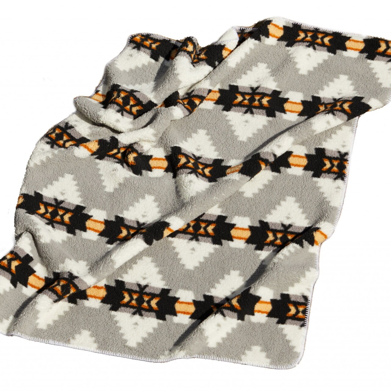 Edge Collections - Multicolor - Cozy Geometric Reversible Throw Blanket - 1 Piece